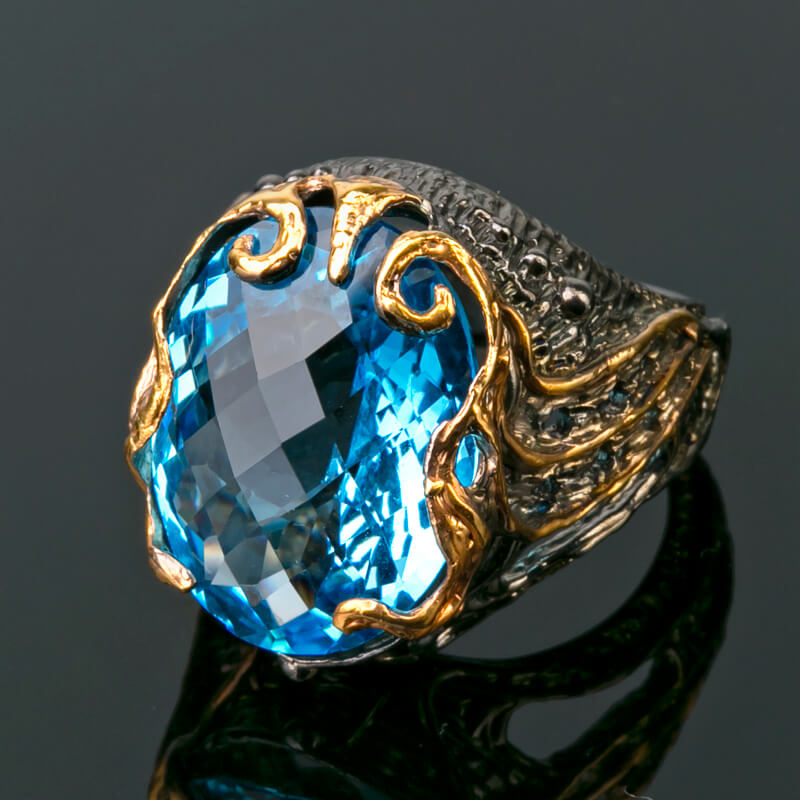Голубой топаз: свойства камня, как, кому и с чем носить украшения с топазом - Золотой Стандарт